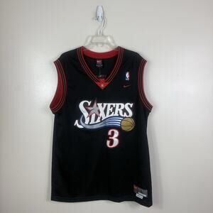 VTG Allen Iverson Jersey Adult Large +2 Nike Philadelphia 76ers Authentic Sewn